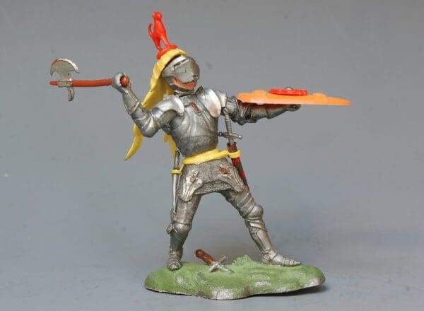 SOLD Swoppet C15th Knight with Axe, YELLOW Favour