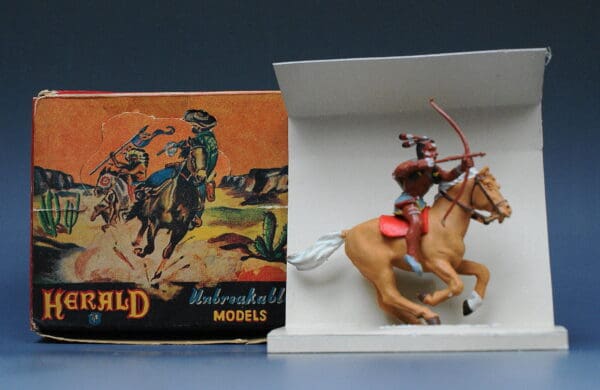 Herald Zang Mounted Indian Brave - ORIGINAL Box (Repro Insert)