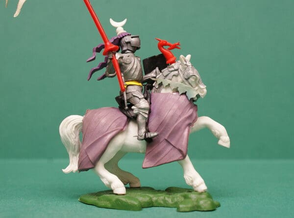 Swoppet Mounted Knight with Standard - MAUVE Blanket