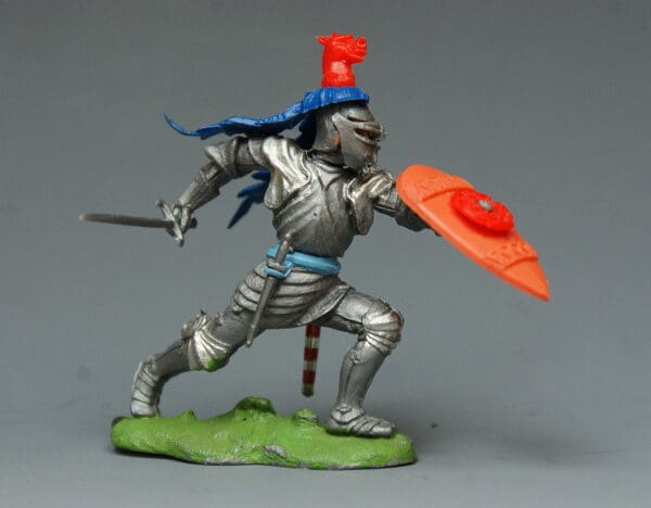 Swoppet C15th Knight Attacking - ROYAL BLUE Favour #1