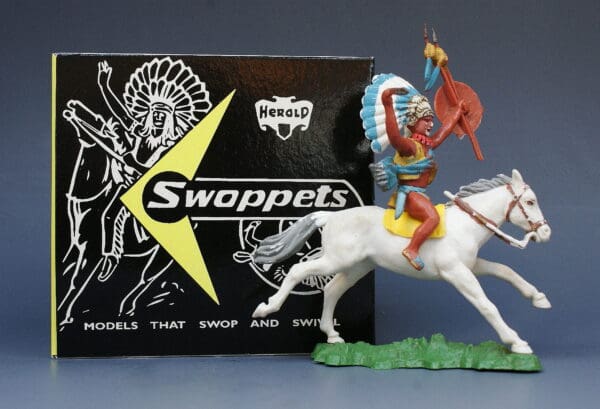 Herald Swoppet Mounted Indian Chief with Dagger - Image 4