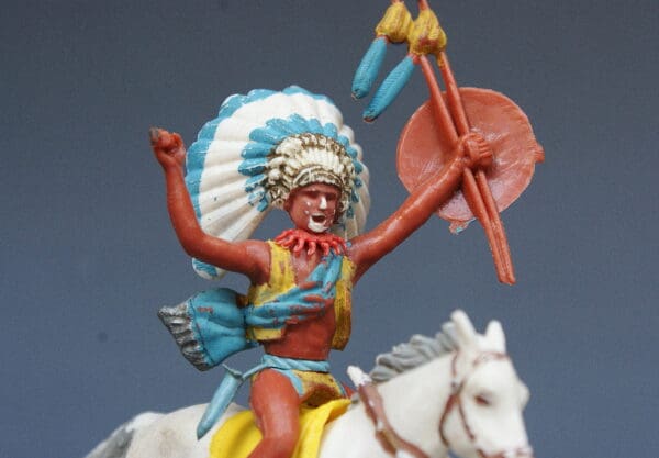 Herald Swoppet Mounted Indian Chief with Dagger - Image 3