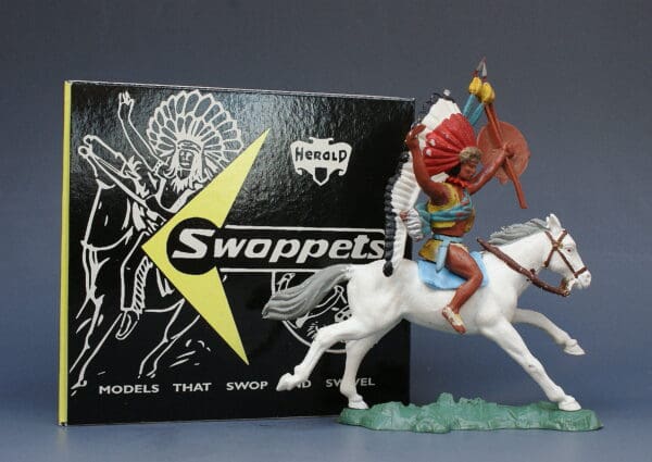 Swoppet Mounted Indian Chief with Dagger (Incorrect Head)