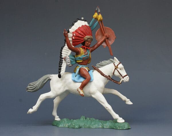 Swoppet Mounted Indian Chief with Dagger (Incorrect Head) - Image 4