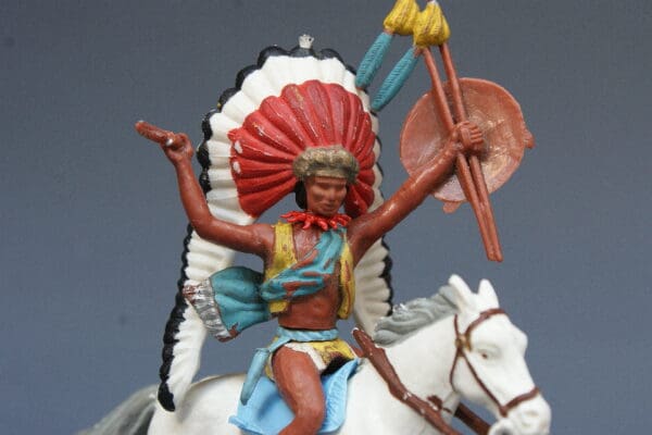 Swoppet Mounted Indian Chief with Dagger (Incorrect Head) - Image 3